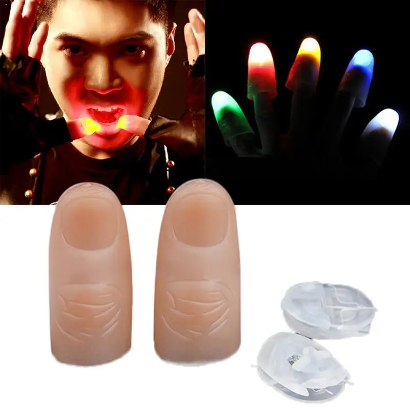 

Finger Light 2pcs Light Up Thumbs Toy LED Novelty Gifts Children Trick Light Flashing Toys Props Luminous P6T8