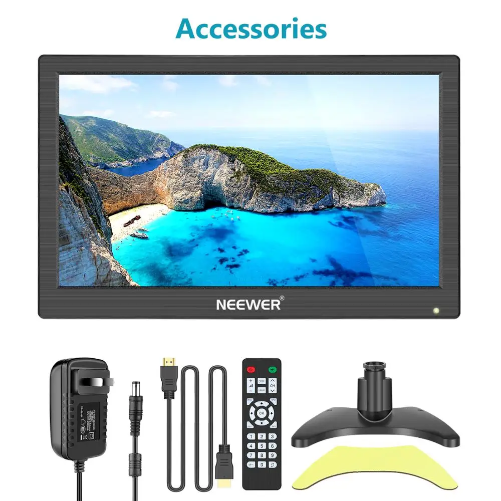 

Neewer 11.6 inch HDMI Small TV Monitor, Portable TV 1920x1080 16:9 TFT-IPS LCD Screen Support TV/HDMI/VGA/BNC/AV/USB Input