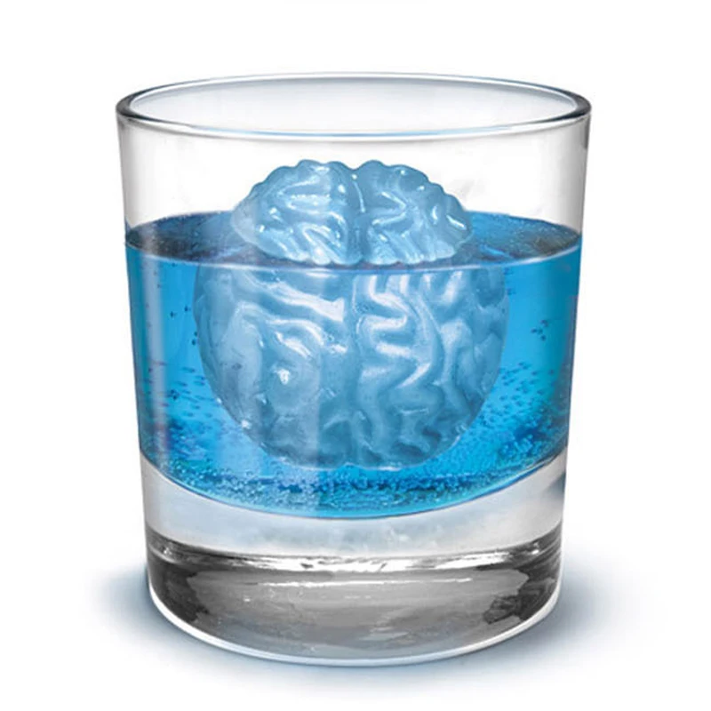 

Silicone Brain Ice Cube Maker Freezer Ice Molds 3 Colors Popsicle Mold 4 Form For Ice IM016