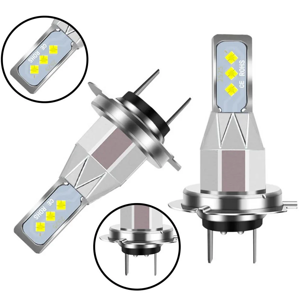

2 шт., Автомобильные светодиодные лампы H7, 12000 К, 80 Вт, 2800 лм