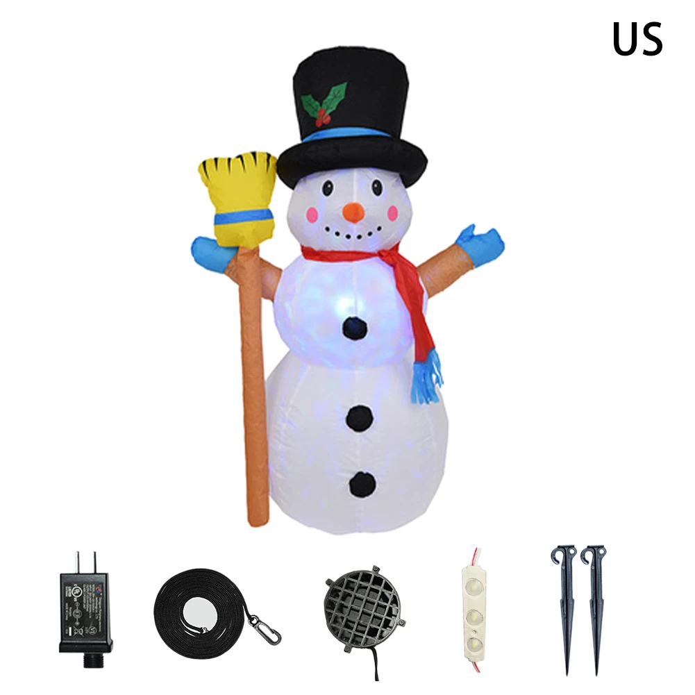 

Inflatable Snowman Festival Party Supplies Kids Christmas Decoration Stakes LED Light Colorful Winter With Air Blower Props Home
