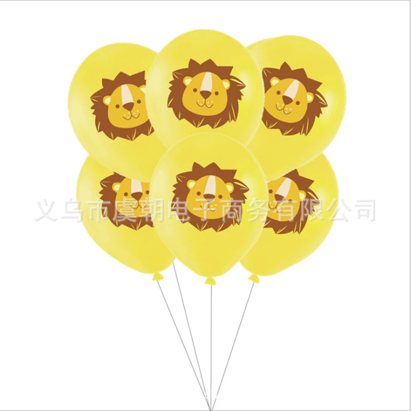 Новые Вечерние воздушные шары с изображением лесных животных Детские Декорации