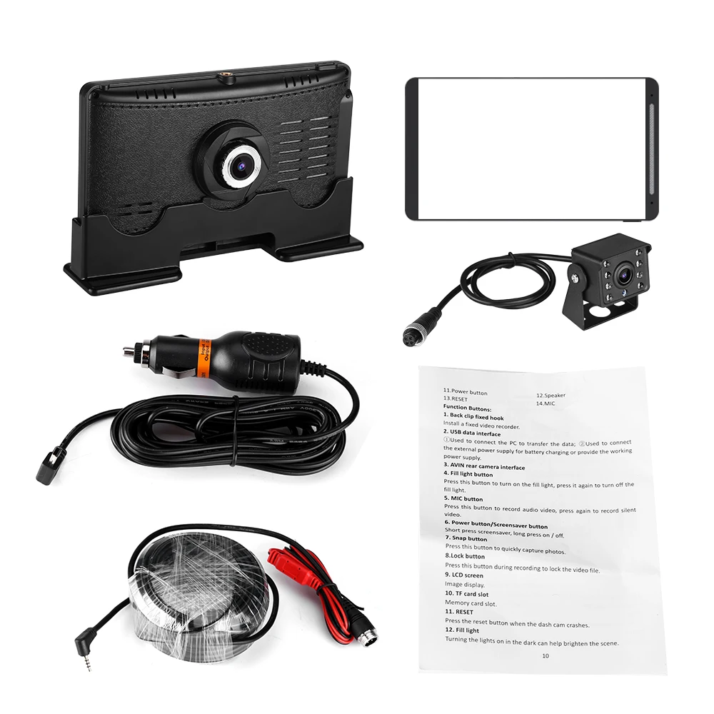 7 дюймов сенсорный экран проводной автомобильный монитор камера заднего вида