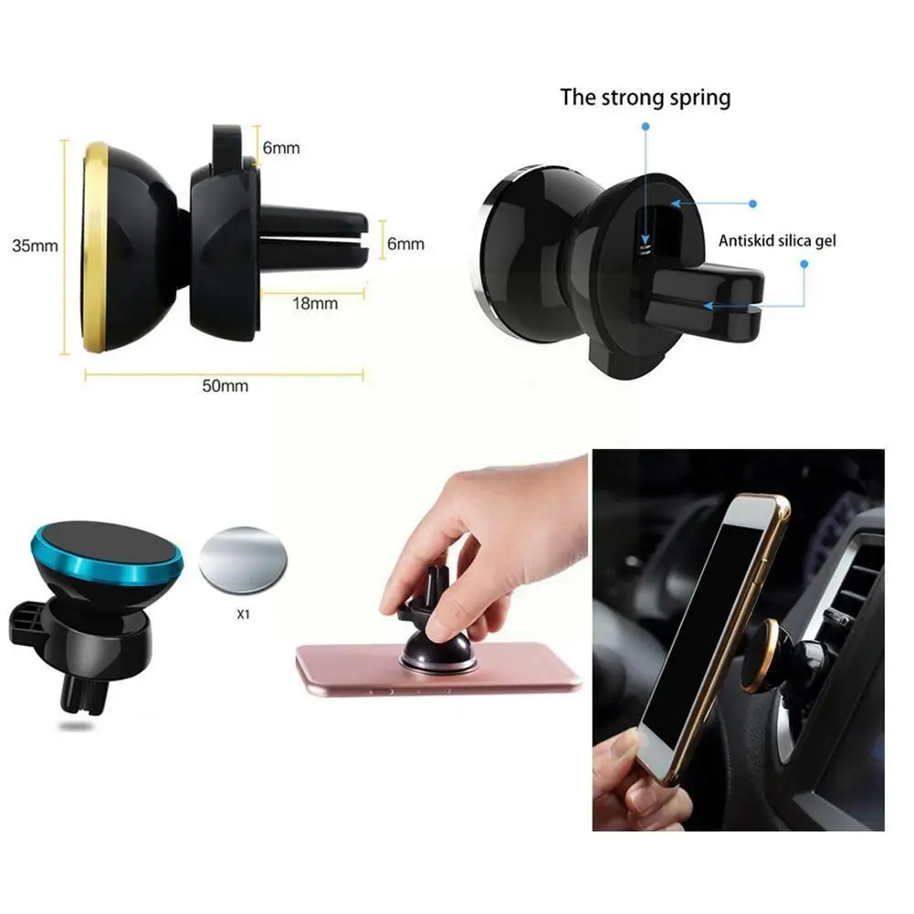 

Car Phone Holder Magnetic Air Vent Magnet Car Smartphone Holder For Cell Phone Car Mobile Support Mount Universal L0P9