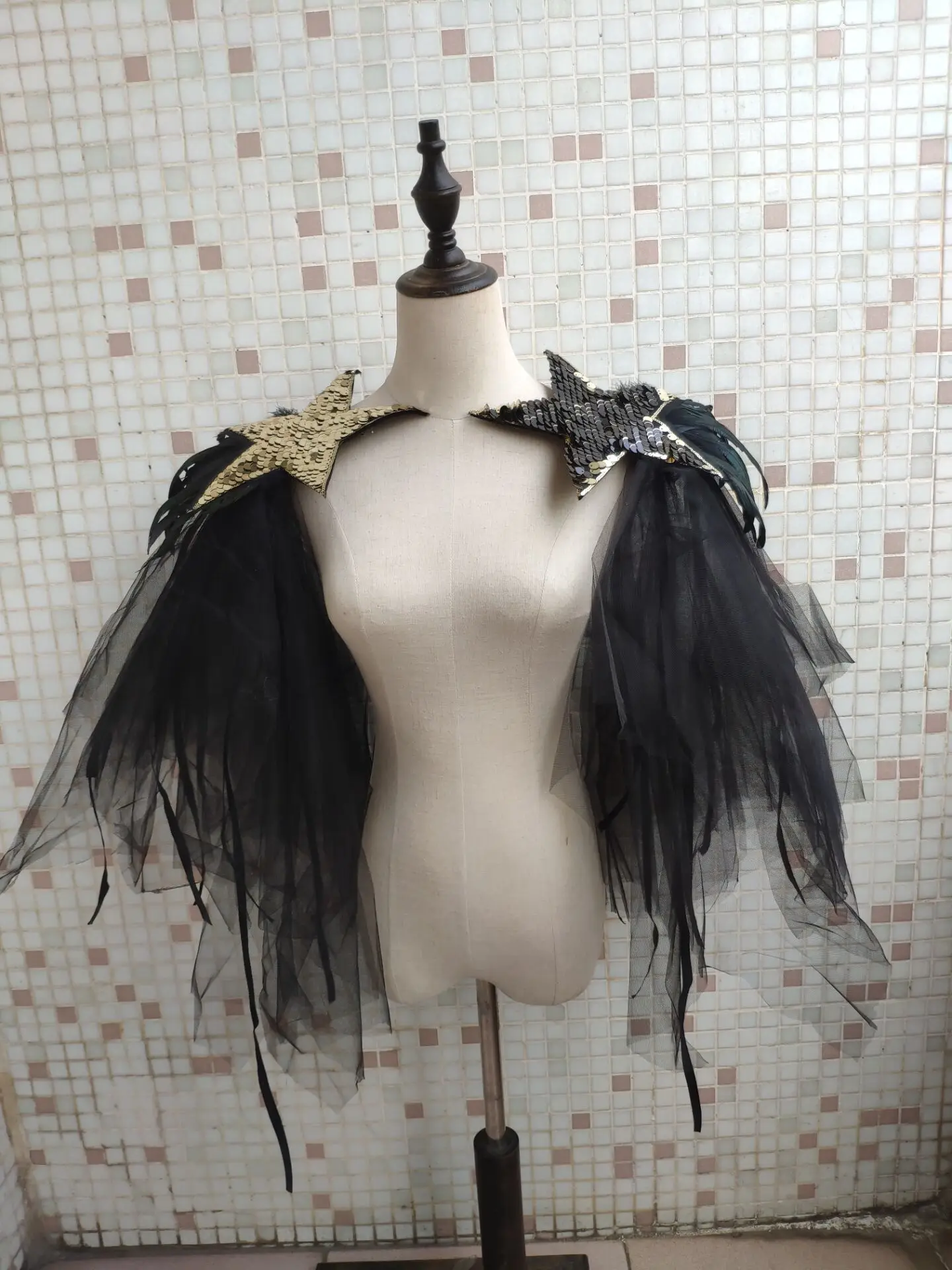 Большая сетчатая эполетка ручной работы брошь на плечо эполеты/эполеты