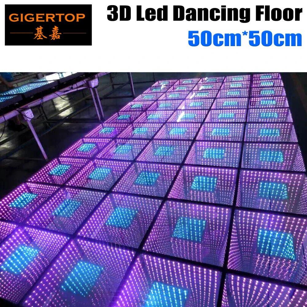 Светодиодный 3d танцпол Gigertop 50 см x с контроллером для напольных танцев 110 240 В RGB 3 в