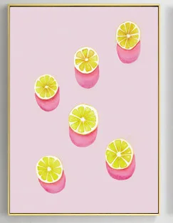 Скандинавский розовый Ins модный декоративный холст картина мороженое лимон