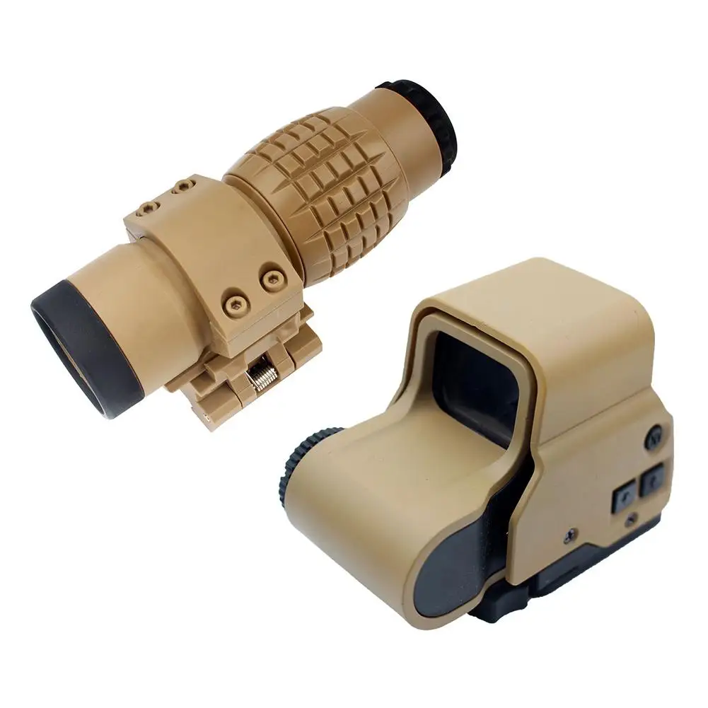 3x Magnifying Glass Holographic Sight Range Scope Latest Outdoor Portable Sightseeing Tool For Hunting Collimator AK47 | Инструменты