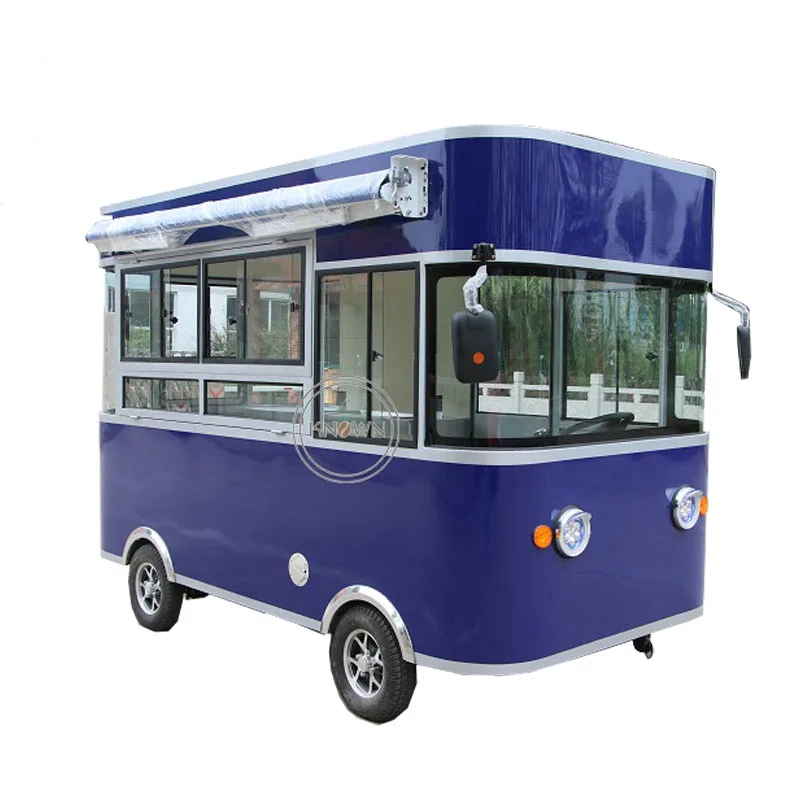 

New Street 3.2M Length Food Vending Cart Electric Vintage Truck Mobile Snack Trailer Sale With Different Color For Choi