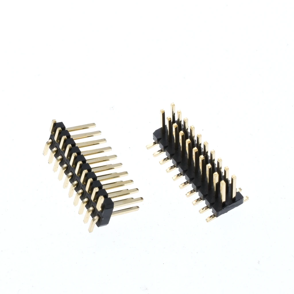 SMD 1 27 мм Шаг штырька позолоченный двухштырьковый 2x10P двухрядный штырьковый