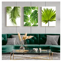 green plants nordic style kids room decor posters and prints wall picture for living room tropical banana leaf canvas painting
