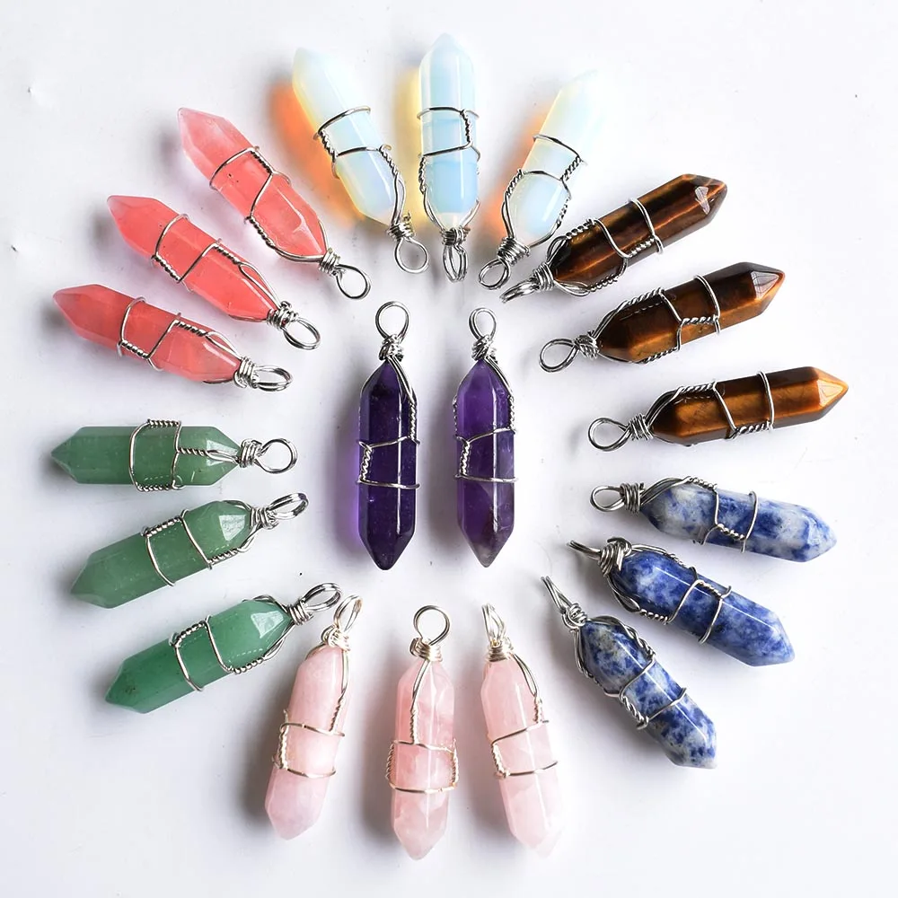 Оптовая продажа 20 шт./лот натуральный тигровый глаз камень аметист точечная