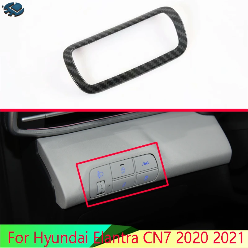 

Автомобильные аксессуары для Hyundai Elantra CN7 2020 2021, стильная панель управления из углеродного волокна