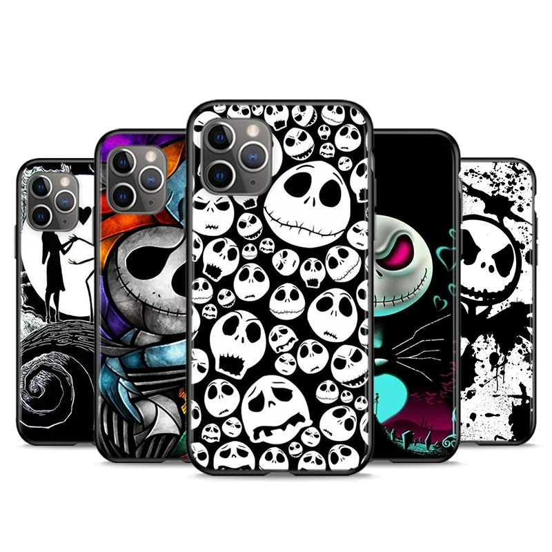 

Nightmare Christmas Jack Phone Case For Apple iPhone 13 12 11 SE XS XR X 7 8 6 5 S mini Plus Pro MAX 2020 Black Soft TPU Cover