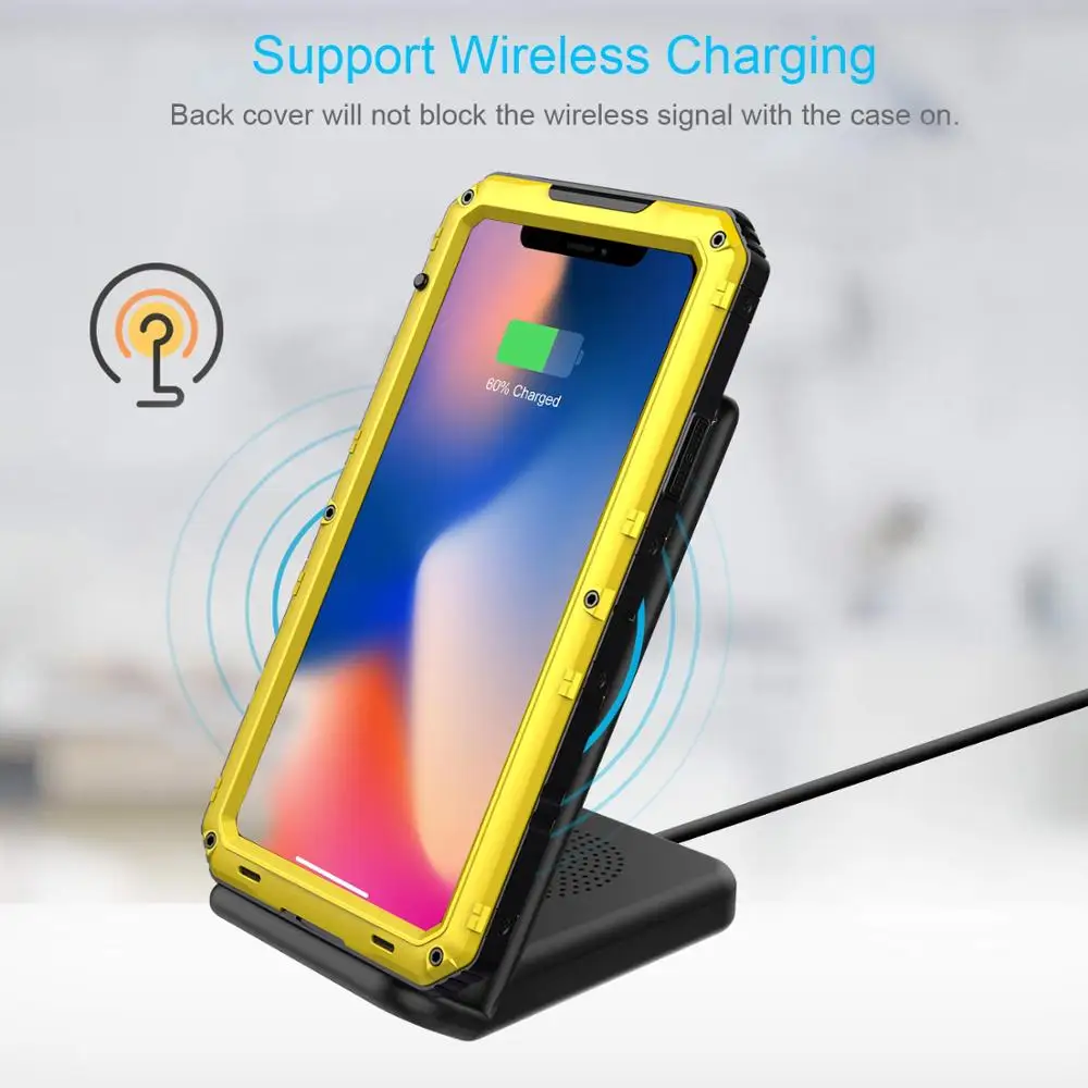 

IP68 Waterproof Shockproof Heavy Duty Hybrid Tough Rugged Metal Case for iPhone 11 11pro 11promax Full Protection Doom Armor