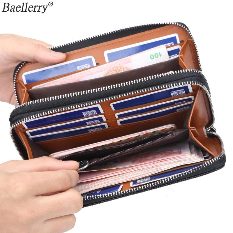 Baellerry Западный бренд кошелек для денег мужской кожаный с карманом монет