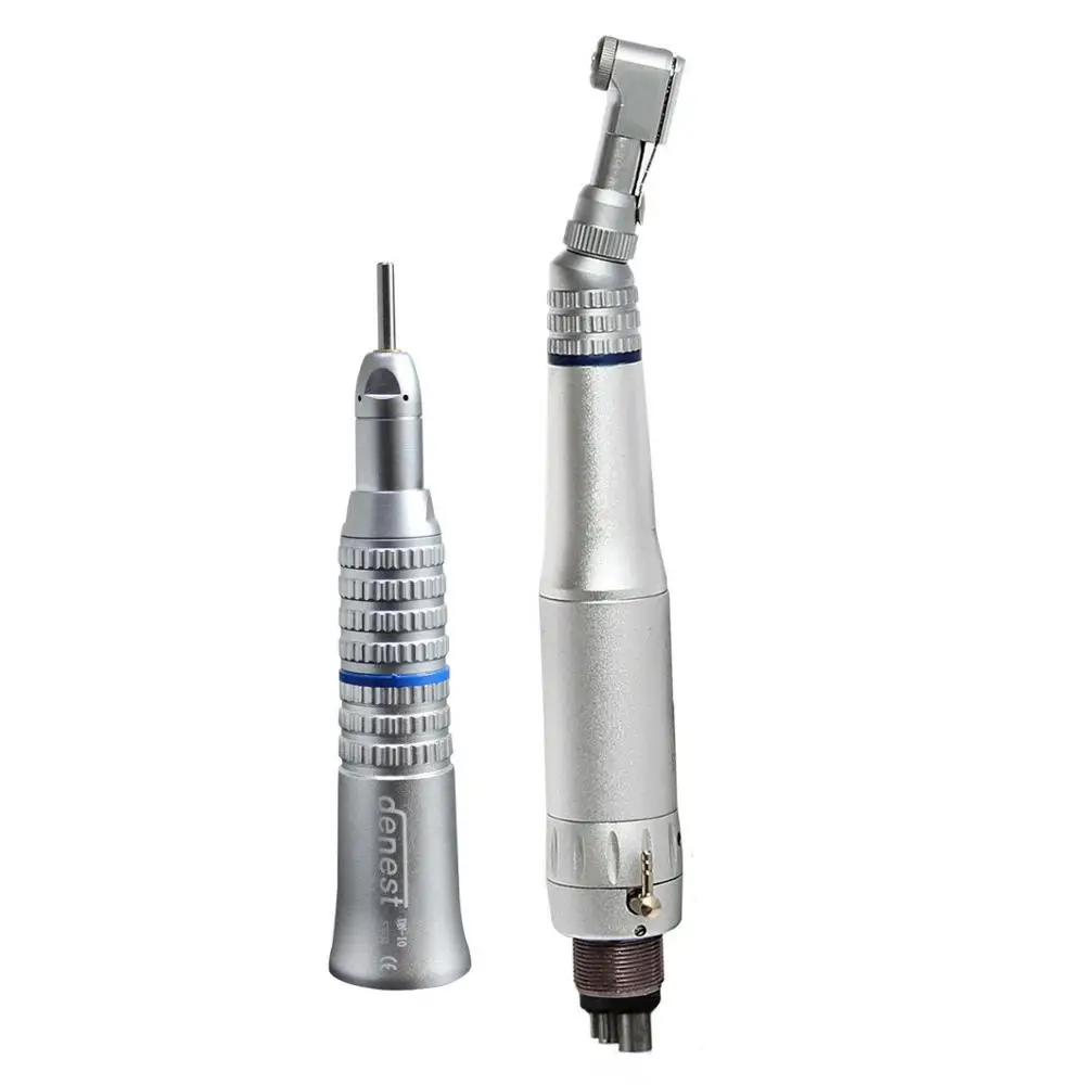 AGD 1SET Dental Handpiece Low Slow Speed Straight Contra+Angle E-Type Air Motor Kit |