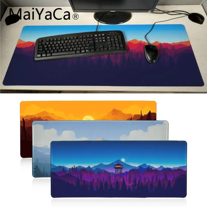 

MaiYaCa Deep forest firewatch Durable Rubber Mouse Mat Pad Big Russia gaming mouse pad xl Keyboard Laptop PC notebook desk pad