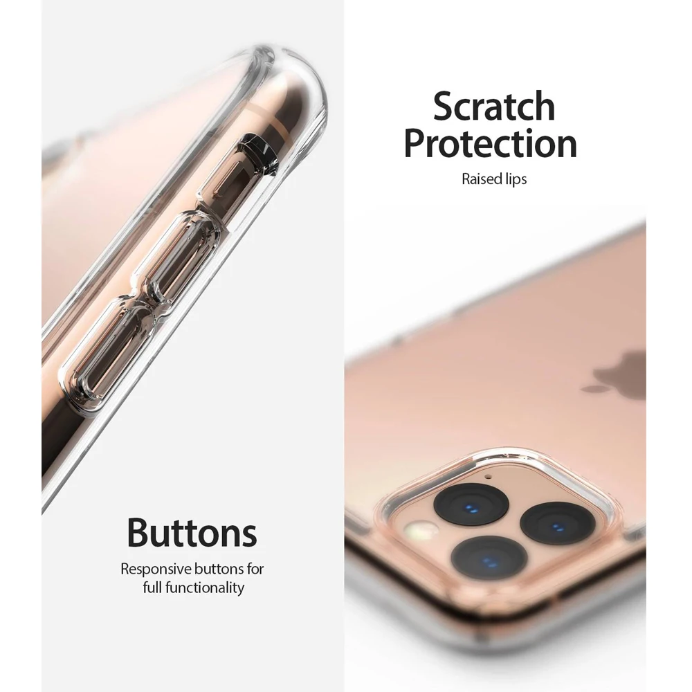 Ringke чехол Fusion для iPhone 11 Pro Max, прозрачная задняя панель из поликарбоната и мягкая оправа из ТПУ, гибридный военный чехол для iPhone