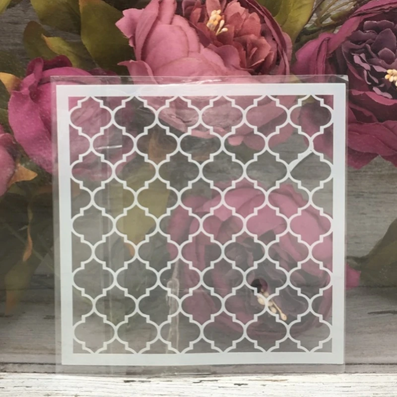 1 шт. 5*5 дюймов полый клевер текстура сделай сам слойные трафареты рисунок