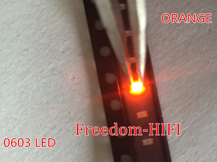 100 шт./лот 0603 оранжевый/Янтарный Smd/smt Led супер яркая лампа светодиоды smd led