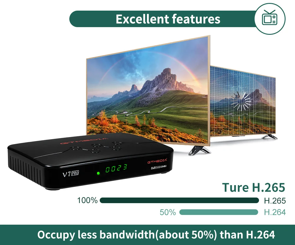 Spain Free Shipping GTMEDIA V7 PRO Satellite Receiver H.265 DVB S2 T2 Combo S2X Support USB Wifi Set Top Box Plus | Электроника