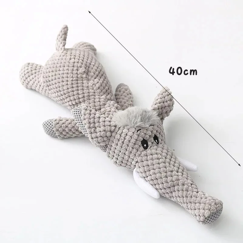

Bonzerpet Dog Chew Toys Squeaker Sound Animal Shape Toy Soft Fleece Toys