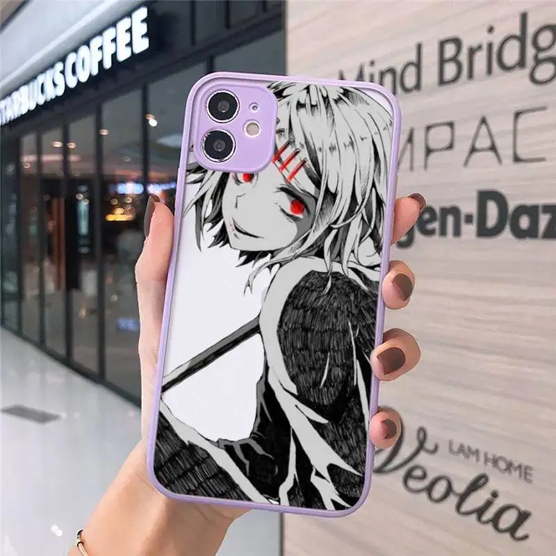 

anime JUUZOU SUZUYA Tokyo Ghouls Phone Case Matte Transparent for iPhone 7 8 11 12 s mini pro X XS XR MAX Plus cover funda