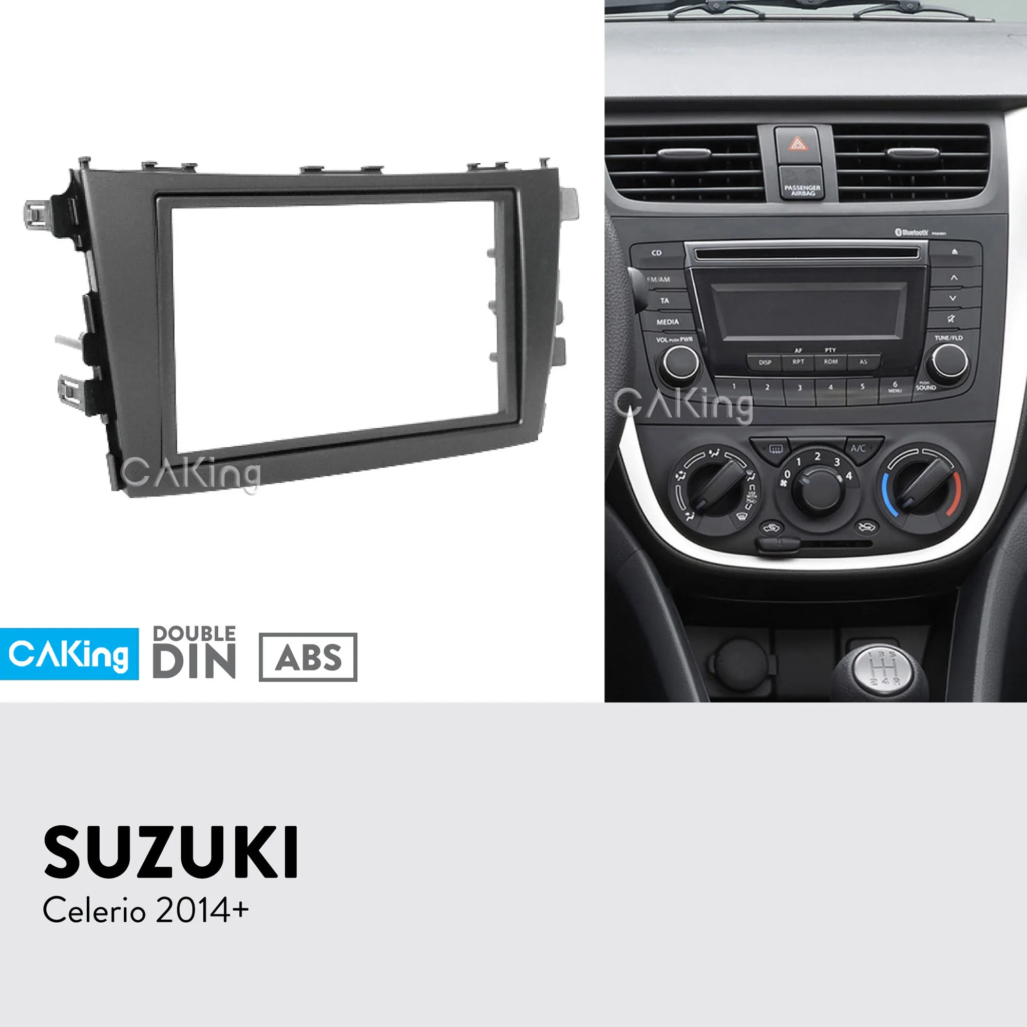 Двойная Din Автомобильная радиопанель Fascia Для SUZUKI Celerio 2014 + Приборная панель Culture 2017