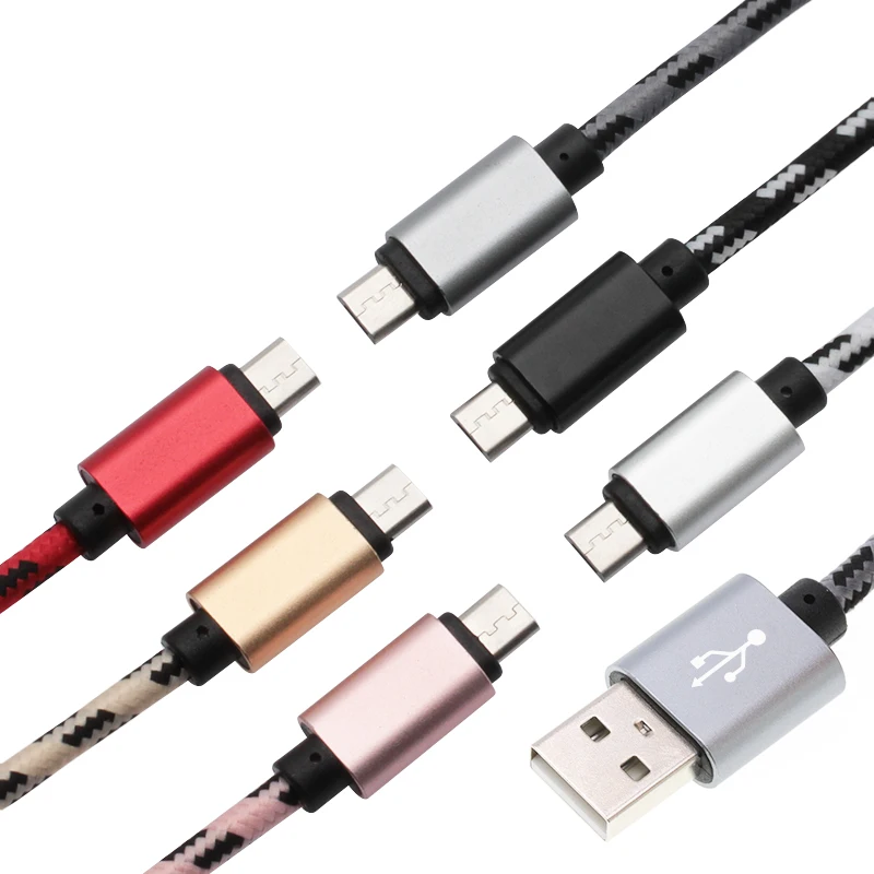 5 шт./лот нейлоновый кабель Micro USB мобильный телефон 10 футов длинные кабели для