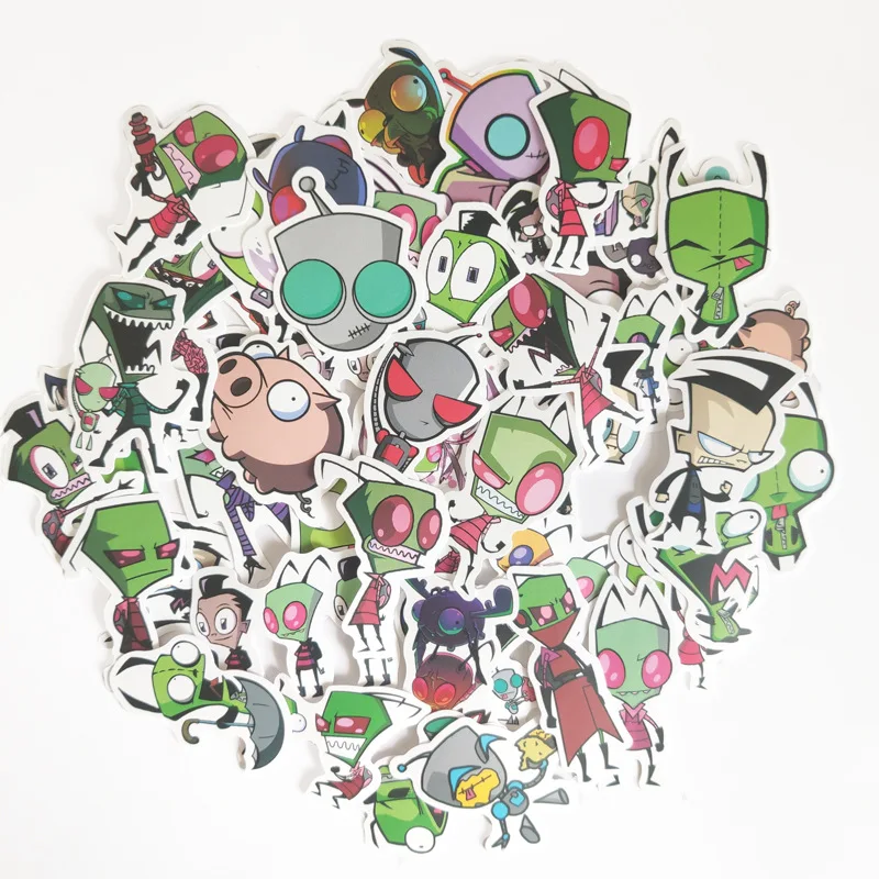 

10/50PCS Aliens UFO Cartoon Stickers Skateboard Fridge Phone Guitar Laptop Motorcycle Travel Luggage Classic Toy Decal Sticker