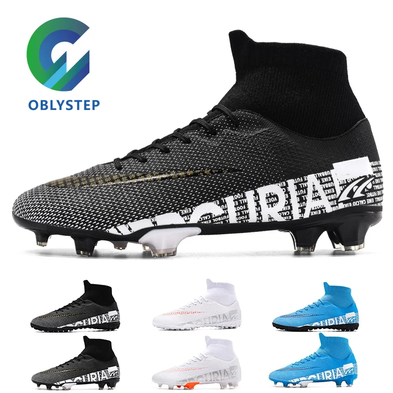 

OBLYSTEP FG Football Boots for Men Comfortable Children's Soccer Shoes Waterproof Training Sports Cleats Size 35-44