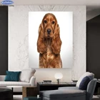 5D алмазная живопись, Английский кокер-спаниель, полноразмерная квадратная круглая Алмазная вышивка сделай сам, мозаика, милый питомец, вышивка, Настенный декор
