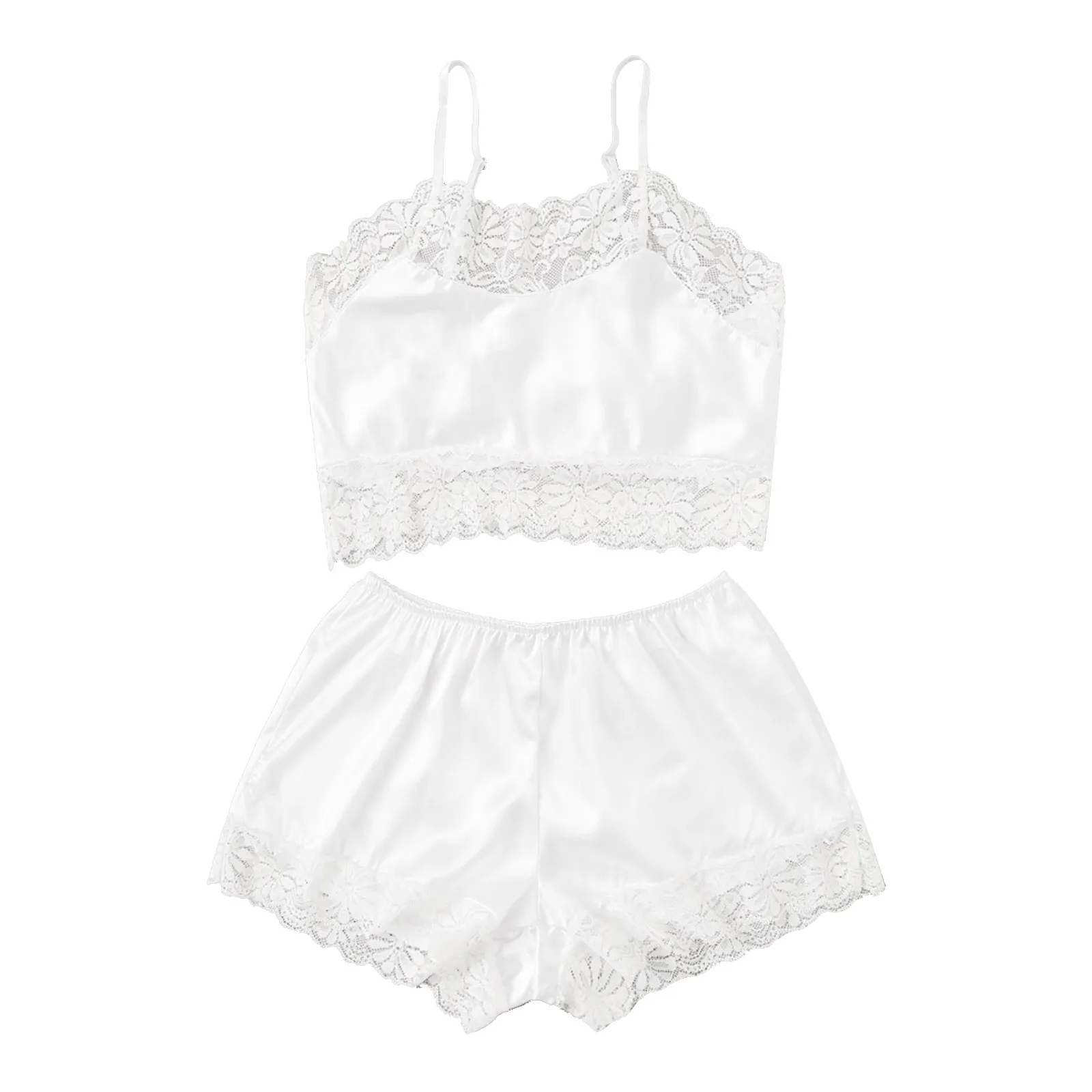 Женские кофточка от пижамы комплекты с шортами модное Сексуальное Кружевное