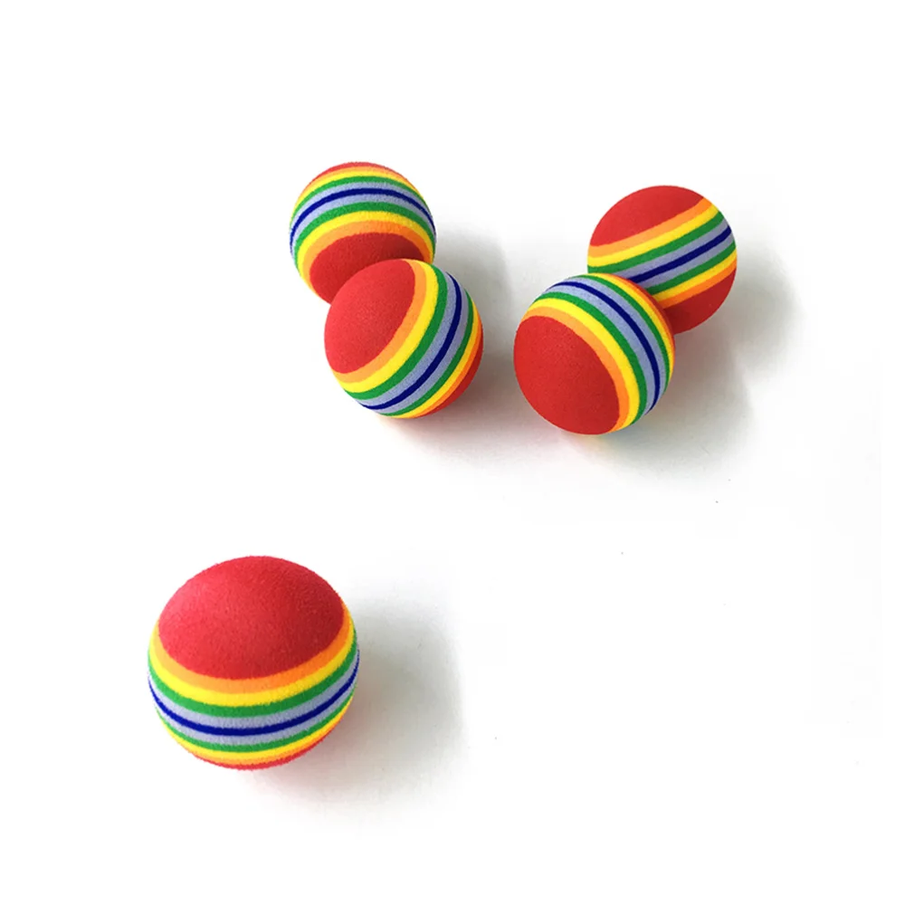 

12pcs 3.5CM Rainbow EVA Sponge Pet Dog Puppy Snack Chew Training