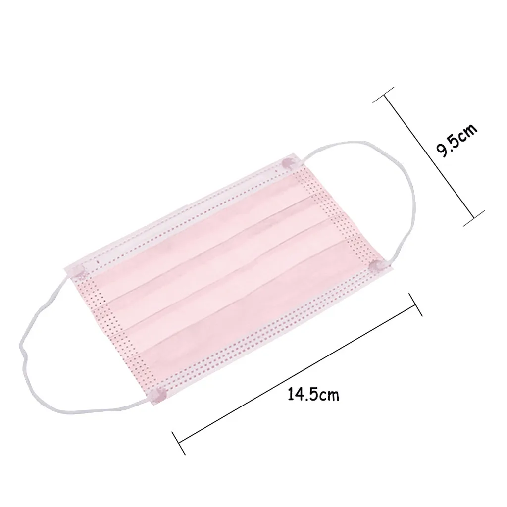 

10/20/50/100PC Kids Children's Cartoon Disposable Masks 3-Layer Child Mask Dustproof breathable Mask masque enfant Pink#W