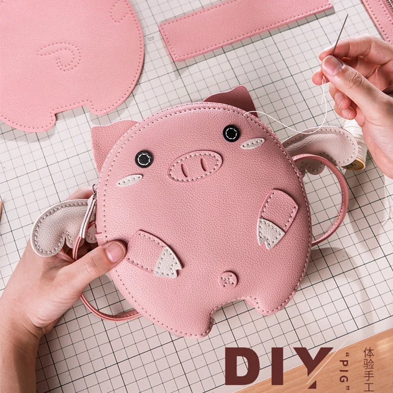 Милый мультяшный олень DIY Вышивка Сумка Кошелек Сумочка крестиком Набор для