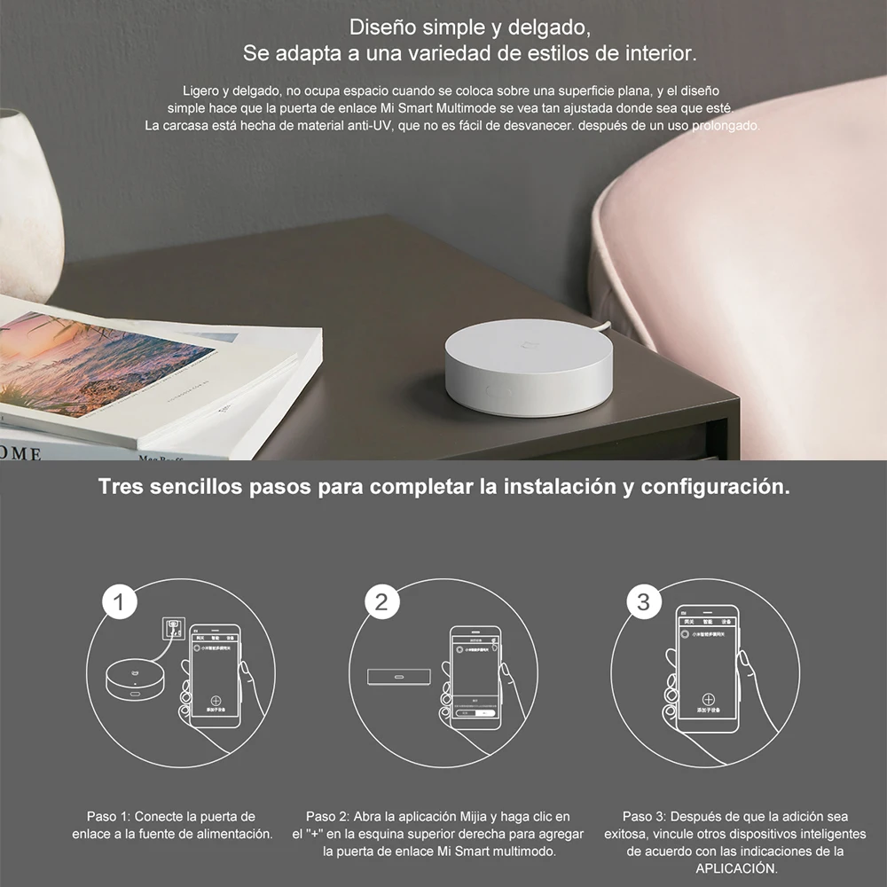 Умный многорежимный шлюз Xiaomi Zigbee3.0 Wi-Fi Bluetooth сетчатый хаб работает с приложением