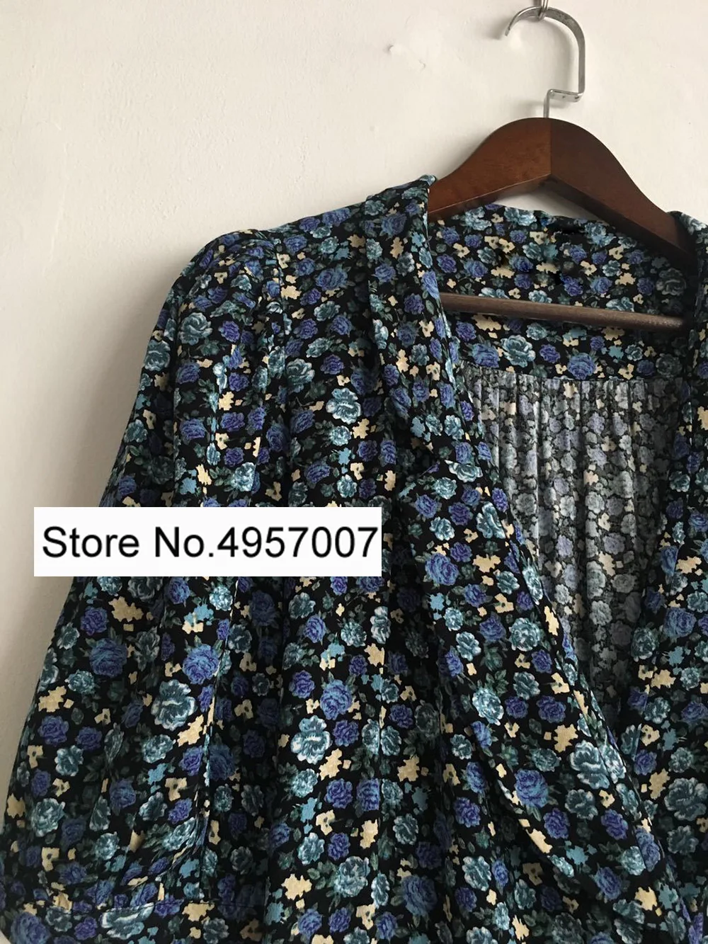 Женское платье миди с цветочным принтом отложным воротником коротким рукавом и