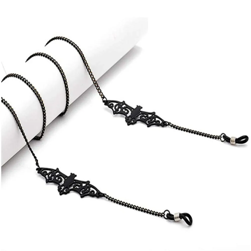 

Women Retro Black Bat Sunglass Chains Lanyards Eyewear Accessories Sunglasses Reading Glasses Strap Cord Glasses Hanging Rope