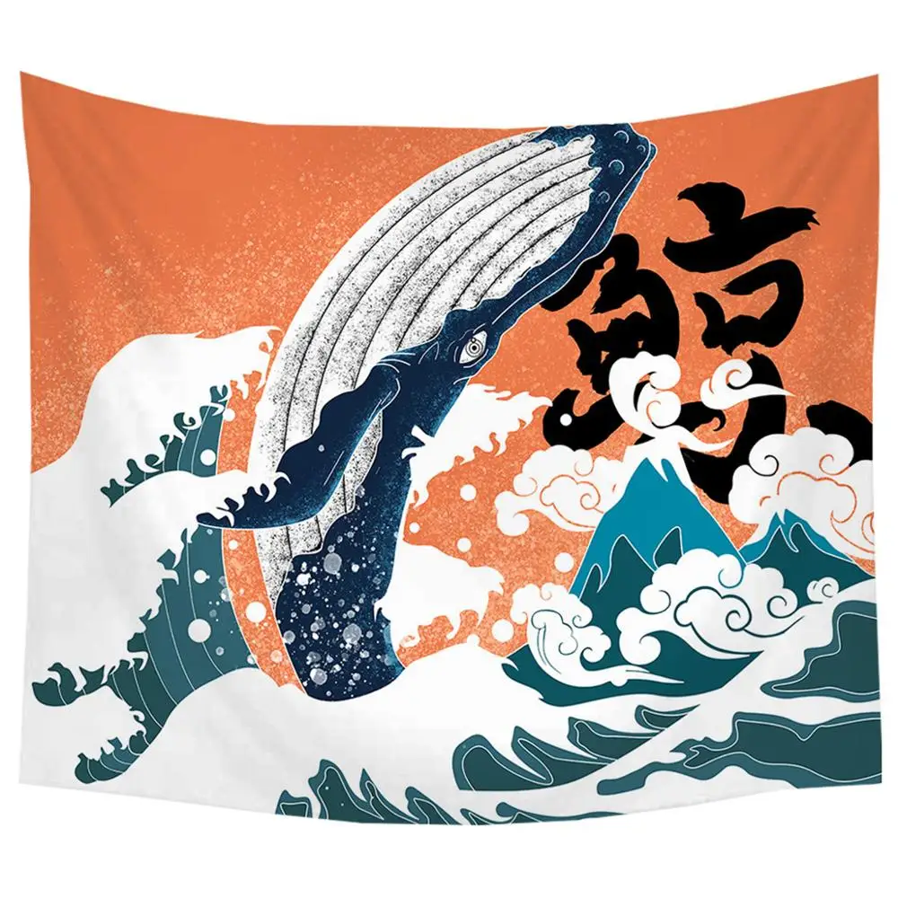 TA070-12 Boniu Гора Фуджи Сакура закат гобелен Япония традиционный Рисунок гобелены настенный, для дома фермерский дом Декор пляжное полотенце - Цвет: TA070-12