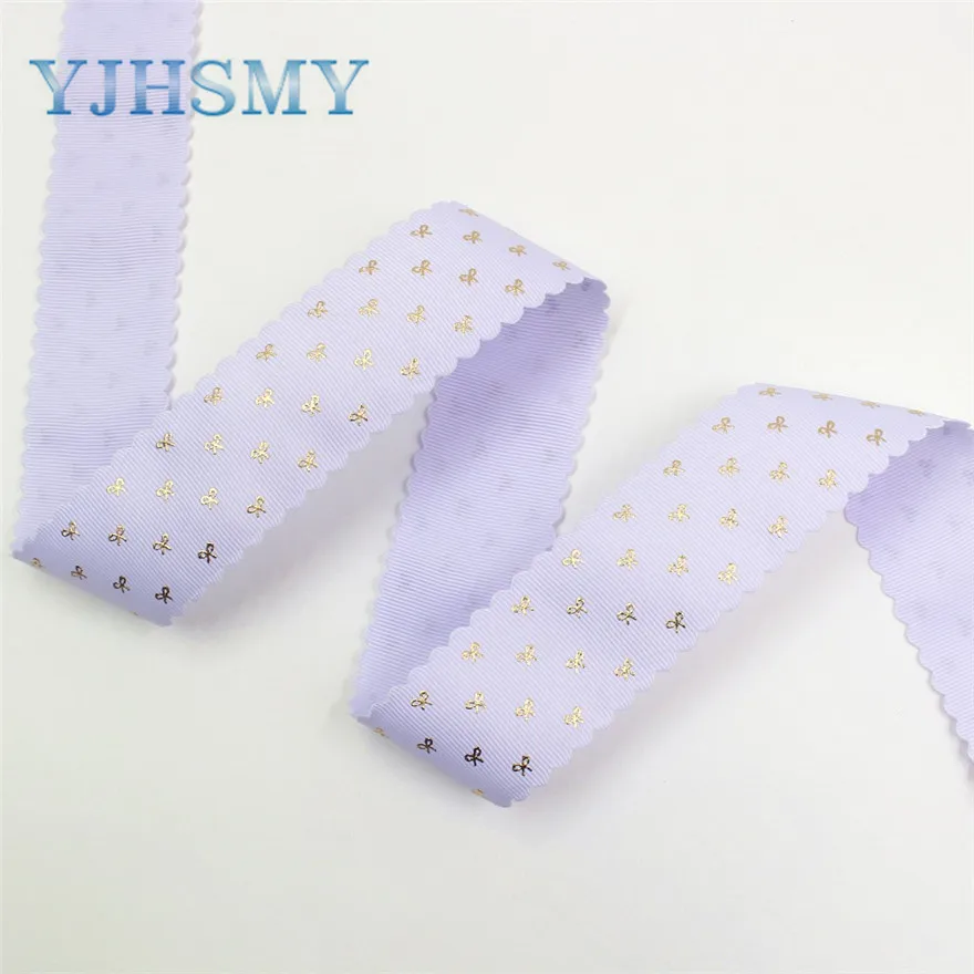 I-19729-1748 YJHSMY, I-19729-1747, 38 мм, 10 ярдов сплошной цвет горячей штамповки лук-узел корсажные ленты, лук крышка DIY аксессуары украшения - Цвет: I-19729-1748