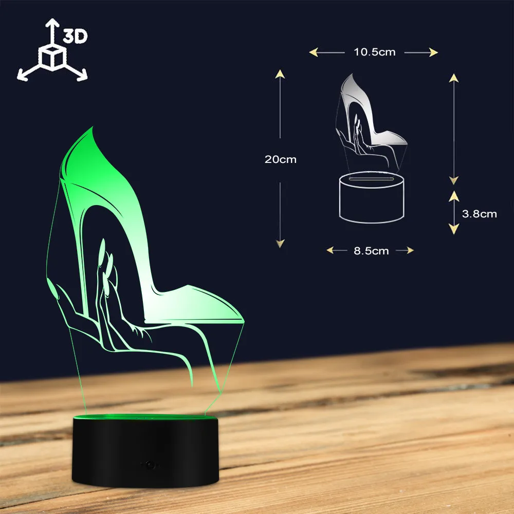 Женский изящный Маникюр на высоком каблуке 3D Оптическая иллюзия новинка обувь