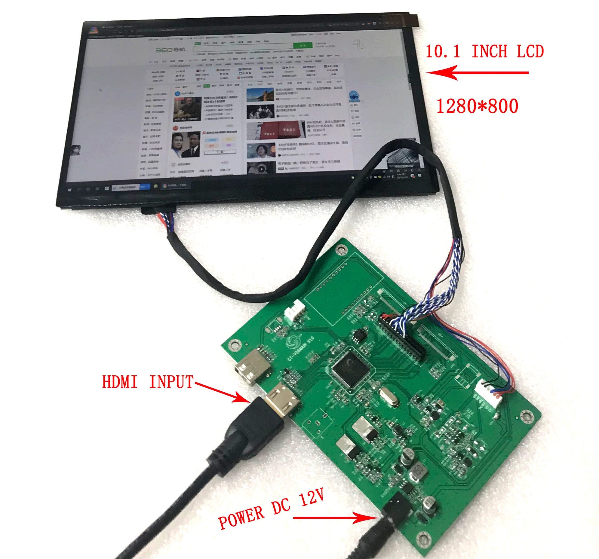10 &quotTFT/IPS ЖК дисплей Дисплей EV101WXM N10 1280*800 управляющая плата Raspberry Pi PC Сделай Сам