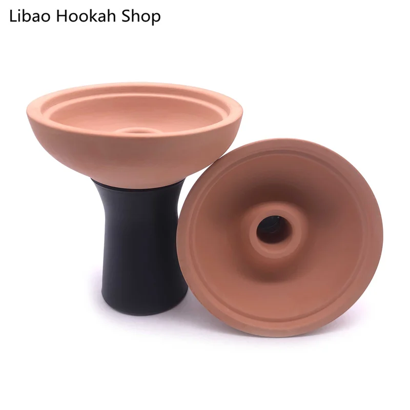 

Ceramics 1 Hole Large Clay Hookah Bowl Shisha Tobacco Charcoal Chicha Bowls With Silicone Narguile Smoking Accessories Tool Gift
