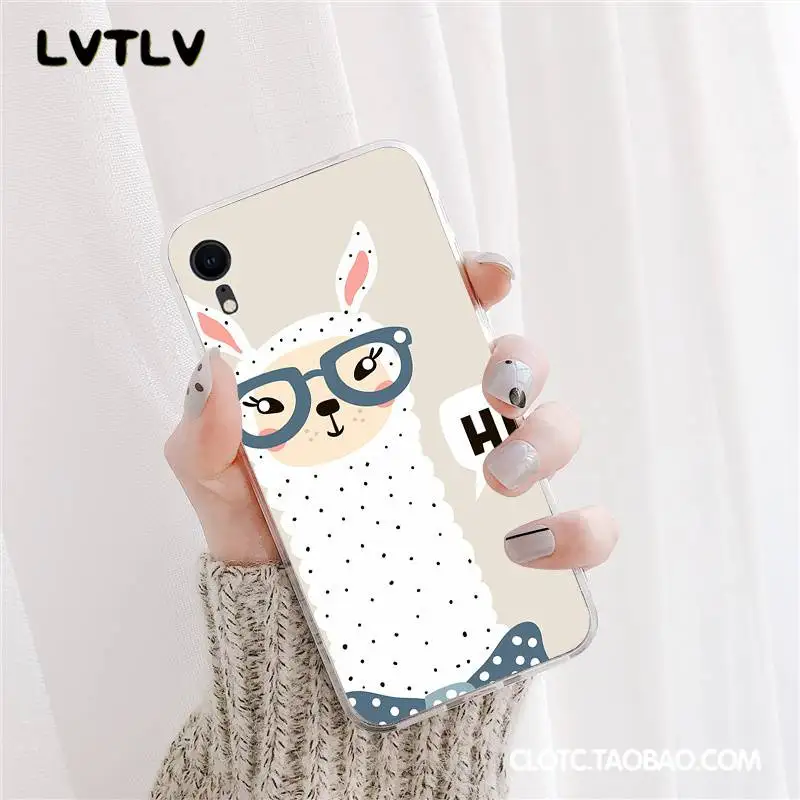 LVTLV лама альпакас животное ТПУ мягкий чехол для телефона iPhone 11 pro XS MAX 8 7 6 6S Plus X 5 5S SE