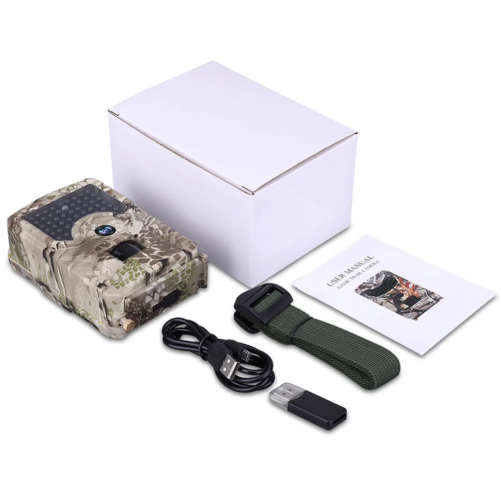 

12MP 1080P Trail Hunting Camera PR-200 Waterproof Night Version Photo 0.8s Trigger Time Wildlife Cam Home Safety with 32G Card