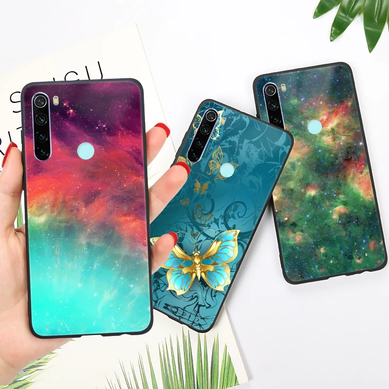 Чехол для Xiaomi Redmi Note 7 8 8T Pro 7A 8A Яркий глянцевый силиконовый мягкий чехол телефона |