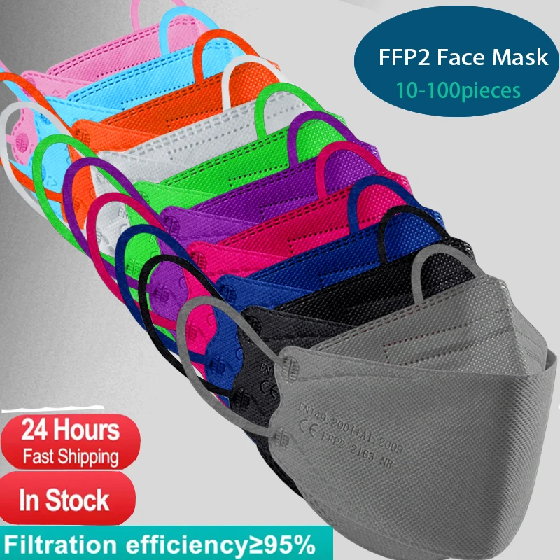 Маски ffp2 маски для лица KN95 цветов защитные n k 95 ffp 2 оригинальные 4-слойные pff2 n95