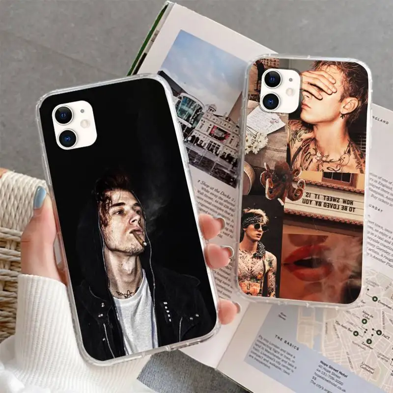 

Rapper Machine Gun kelly MGK Phone Case For iphone 5s 6 7 8 11 12 plus xsmax xr pro mini se soft Transparent Cover Fundas Coque
